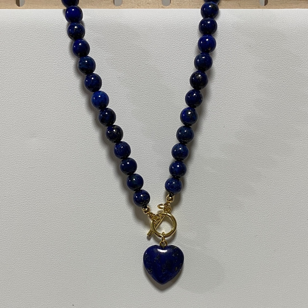 Lapis Lazuli Heart Bead - Picture 2 of 8